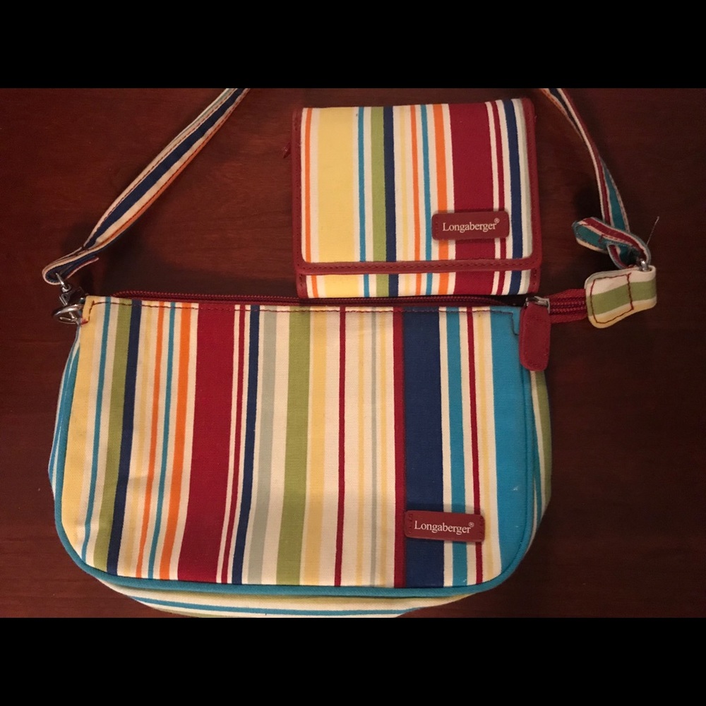 Longaberger Summer Wallet and Wristlet Set